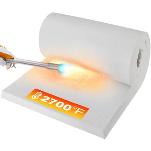 MMasters 24"*12"*1" Ceramic Fiber Insulation Blanket, Fireproof & Heat Resistant Up to 2700F, Ideal for Wood Stove Baffle, Fireplaces, Kilns, Forges, Pizza Ovens, and More