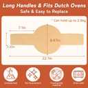 Sourdough Parchment Paper with Handles, 100Pcs Bread Baking Paper with Heatproof Handle for Dutch Oven & Air Fryer, No Wash & Eco-Smart for Beginners