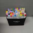 AnyMark Alcohol Markers, 60 Colors Dual Tip Art Coloring Markers Set for Kids Adult Book Drawing Sketching Painting, Chisel & Fine, White Penholder