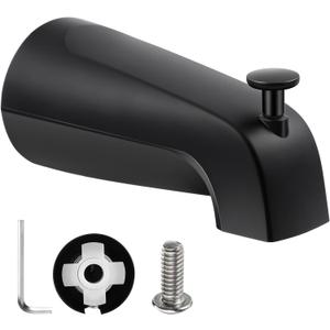 Enhon Slip On Diverter Tub Spout Compatible with Kohler GP85556, Bathroom Shower Bathtub Faucet Spout Replacement Fits 1/2'' Copper Water Tube, 5/32'' Hex Wrench Included (Matte Black,1 Pack)