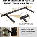 BGMG Wood Floating Shelves for Wall 24 inch Set of 2, Rustic Wooden Wall Mount Shelves for Bathroom Living Room Bedroom Kitchen Farmhouse -24x 6.7-Dark Walnut