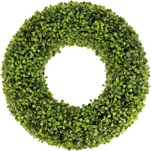 Boxwood Wreath,20inch Wreath for Front Door Greenery Wreath Outdoor/Indoor Green Home Round All Year Round Farmhouse St Patricks Day Decorations