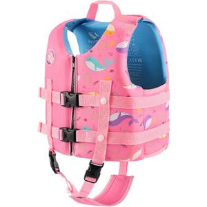 Pottwal Swim Vest for Kids - Swim Jacket - Made of Neoprene & EPE - with Adjustable Crotch Strap, Small