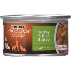 Purina Pro Plan Canned Adult Turkey And Rice Food, 3 Oz, Pack Of 24 (EXP 04/01/28)
