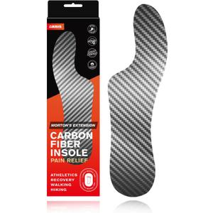 Mortons Extension Carbon Fiber Insole 1PC, ARRIS Morton's Extension Orthotic Shoe Insert, Very Rigid Foot Support for Turf Toe, Hallux Limitus, Hallux Rigidus, 11.33" for Men 11.5, Women 12.5