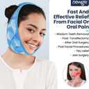 NEWGO Wisdom Teeth Ice Pack Head Wrap Jaw Ice Pack for Face Oral Surgery Pain Relief, Face Ice Wrap with 4 Hot/Cold Packs for Facial, Chin, Jaw (Blue)