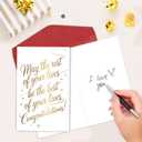 6 x NewEleven Engagement Gifts For Couples - Happy Wedding Cards For Bride And Groom - Romantic Present, Congratulation Wedding Gifts From Friend, Family - Greeting Card (May The Rest)