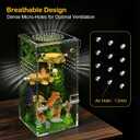 Jumping Spider Enclosure Kit,Escape Proof Reptile Tank,Praying Mantis Terrariums,Transparent Acrylic Complete Bug Habitat,Arboreal Tarantula Cribs Cage,Insect Starter Container,Critter Keeper