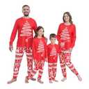 Family Matching Christmas Pajamas Set, Cute Elk Sleepwear for Boys Girls Dad Mum (Small, Green)