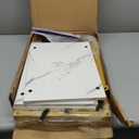 Tajsoon Entryway Table 41.8, 2-Tier Entry Way Console Entrance Table, Narrow Sofa Table with Shelves, Ideal for Hallway, Entryway, Living Room, Foyer, Corridor, and Office (Gold & White)