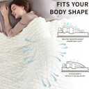 Knitted Weighted Blanket for Adult, No Beads Heavy Blanket 48 x 72'' 15lbs, Breathable Chunky Knit Blanket, Cooling Weighted Blanket for Hot Sleepers, Christmas Home Decor (Ivory White)