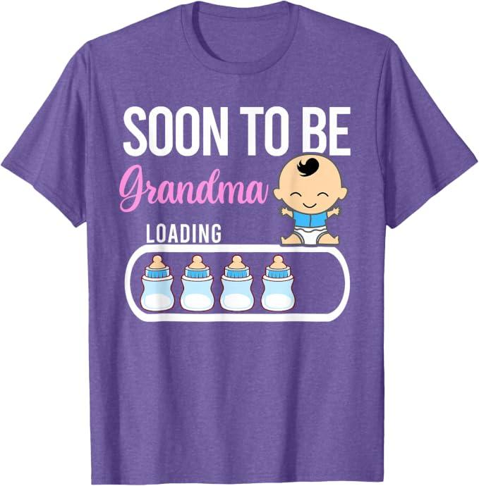 Soon To Be Grandma, Boy Pregnancy Announcement Grandma 2025 T-Shirt, S