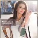 Phone Lanyard Crossbody Wrist Strap, Clip and Go Strap for Phone with Wallet Crossbody, Adjustable Phone Strap Compatible with All Phones (Peach)