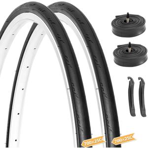 Hycline Road Bike Replacement Tire: 700x25C/700x28C/700Cx35C Folding Puncture-Resistant Bicycle Tires for City Commuter Road