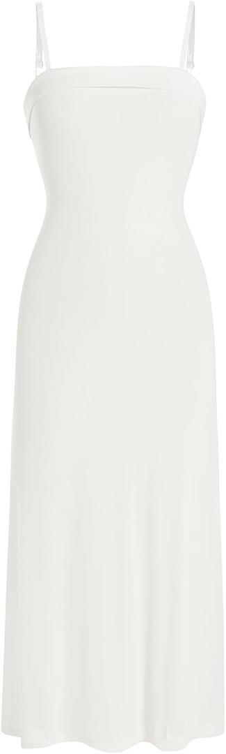 Women's Lace Bodycon Pencil Dress Lace Up Spaghetti Strap Split Cocktail Maxi Slip Dresses (Medium, Black)