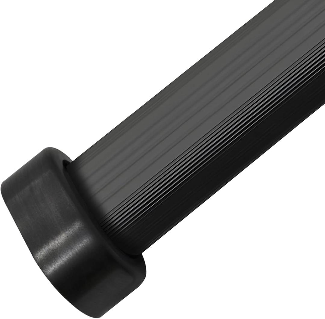 Aluminum Closet Pole  1 3/16" H x 19/32" W x 1mm Thick | Heavy-Duty Rust-Resistant Wardrobe Rod | For Built-In Closets, Garment Racks & Cabinets  Cut to Size (Black, 46")