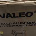 Valeo Ladder 11FT, Multi Position 3 Step Ladder Extension, Anti-Slip A Frame Folding Ladder with Removable Tool Tray, 330lbs Adjustable Telescopic Aluminum Ladders for Stairs Home Indoor Outdoor Roof