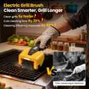 Grill Brush - 4000mAh Electric Grill Brush for Outdoor Grill with Dual-Speed Motor, No Bristle Shedding BBQ Brush Cleaner, Dishwasher-Safe, 90 Mins Working Time with LED Light, As a Ideal Gift