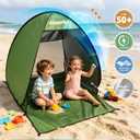 Camping Tent, Pop Up Beach Tent, Sun Shelter - Green | 1-person tent, UPF 50+ UV Protection，Lightweight & Easy Setup, Beach Shade Canopy, Portable & Foldable with Carrying Bag