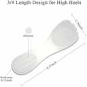 High Heel Cushion Inserts Women, Adhesive High Heel Relief Insoles Prevent Slipping, Silicone Invisible Cushioning Insoles, Arch Support Shoe Inserts for High Arch Flat Feet, 2 Pairs, Clear