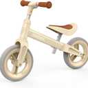 Toddler Balance Bike Toys for 1 to 4 Year Old Girls Boys Adjustable Seat and Handlebar No-Pedal Training Bike Best Gifts for Kids (BEIGE)