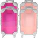 Lurrose Mini Suitcase Gift Box: 4pcs Mini Suitcase Party Favor Box - Eyelash Case - Jewelry Box for Girls Birthday Christmas Cruise Trip Weddingr