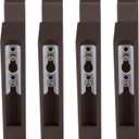 Briwooody 4 Pack Wooden Curtain Rod Brackets Curtain Rod Holder Wood Brackets Classics 3 1/2" Return Bracket for 2" Pole (Brown)