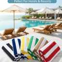 LANE LINEN Beach Towels 6 Pack - 520 GSM Beach Towel (30" x 60") – 100% Cotton Soft, Thick & Highly Absorbent Pool Towels for Hotel Airbnb Spa - Quick Dry Cabana Stripe Large Towel - Tropical Escape