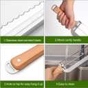 Adjustable Bread Slicer for Homemade Bread - Upgrade Manual Sourdough Bread Knife with Thickness Guide, Bread Bow Cutter with Stainless Steel Serrated Blade for Baguettes Bagels, Ideal Gift for Baker