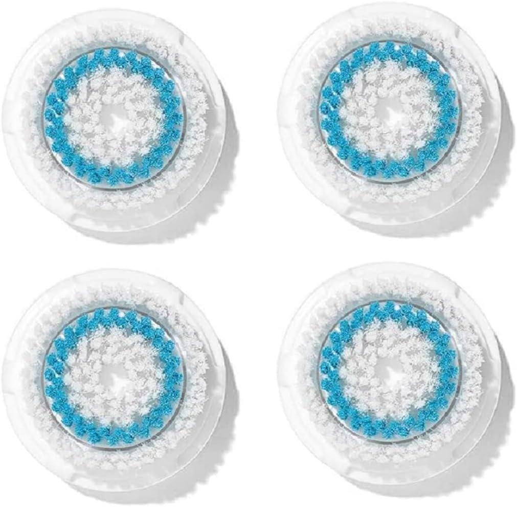 Brush Head Replacements Compatible with Clarisonic Mia 1, Mia 2, Mia Fit, Alpha Fit, Smart Profile Uplift and Alpha Fit, Deep Pore, 4 Pack