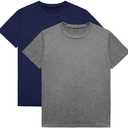 VOGRYE 2 Pack Boys Shirts Short Sleeve Shirts for Boys Cotton T-Shirts Kids Toddler Tshirts Tees Clothes Summer Tops, Size: 2XL