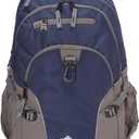 High Sierra Loop Backpack, Travel, or Work Bookbag with tablet sleeve, One Size, Sequin Facets/Bluebird/White
