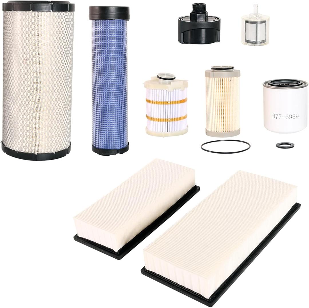 1000 Hours Filter Kit fit for CAT 236D 242D 246D 259D 279D 289D 299D 299D2 262D 272D 272D2 257D 277D 287D 297D 297DXHP 297D2 297D2XHP Replace 421-5479 377-6969 110-6326 110-6331 416-5884 363-5819