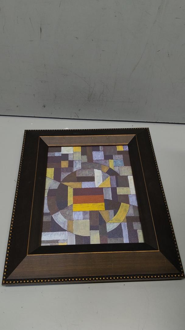 Mosaic Abstract with Veine D'Or Bronze Angled Frame, 13" x 15"