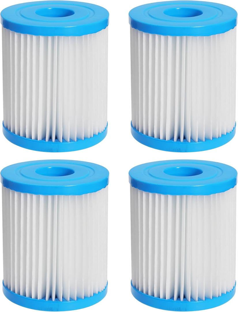 Type I Spa Hot Tub Filters Hot Tub Filter Replacement Cartridges Spa Inflatable Filter for 300/330 Gal/H Filter Pumps (4)