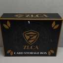 ZLCA Trading Card Storage Box 5-Row with Handle, MTG Storage Box Holds 3900+ Cards with Commander Display, Top Loaders Organizer Case for TCG PTCG Sport Card(Black&Blue)