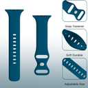 4 x STG Sport Silicone Bands Compatible with Apple Watch Band Ultra 3/2/1 49mm, Series 11/10 46/42mm, 9/8/7 45/41mm, SE 6/5/4 44/40mm, 3/2/1 42/38mm S/M M/L for Women Men (Pacific Green)