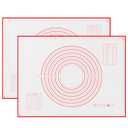 BlueBark 2 PCS - 32"L x 24"W Non-stick Silicone Baking Mat for Pastry & Dough, Sourdough Bread Making Tools, Kitchen Counter, Cooking Enthusiasts