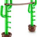 Threan Inflatable Cactus Limbo Game for Kids Adults Summer Party Games Fun Carnival Limbo Stick Engage Your Guests Inflatable Decoration for Pool Beach Outdoor Party