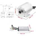 Kunray 1600W 48V Go Kart Electric Motor Kit,Throttle,33A Speed Controller | Electric Motor BLDC, T8F Chain, Volt digit display Throttle,Pedal,for E-scooter Motorcycle Engine ATV DIY Upgrade Motor Kit