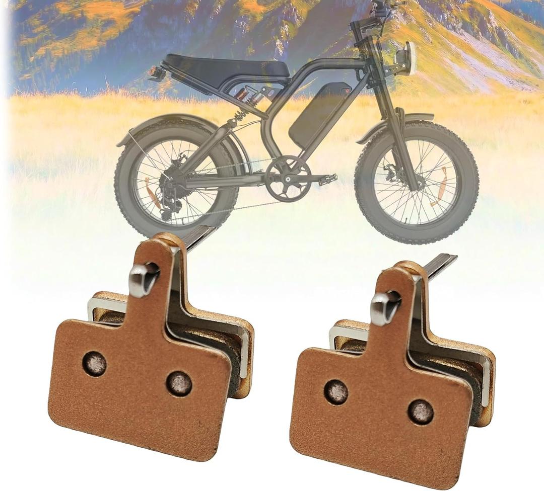 2PCS Sintered E-Bike Brake Pads for Hikeep K6 V1(K6-G/K6-L/K6-T) and Hikeep Coco, Rear Front Disc Brake Pads, Electric Dirt Bike Accessories Replacement Parts for Hikeep