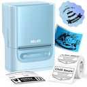 Nelko PM220 Bluetooth Label Maker Machine with Tape, 2 Inch Portable Thermal Printer for Small Business, Address, Logo, Clothing, Sticker Printer for Phones & PC, Cyan