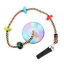 LED Disc Swing Seat Climbing Rope with Platforms Swing Set Outdoor Backyard Playground Accessories
