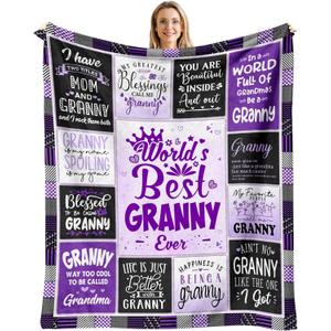 Granny Gifts for Christmas - Granny Gifts from Grandchildren - Gift for Granny on Mother's Day Xmas - Granny Birthday Gift for Grandma - Best Grannie Ever Gift Blanket 60"X50"