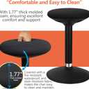 Standing Desk Balance Wobble Stools, Height Adjustable 22-32 Inch for Office and Classroom, Anti-Fatigue Standing Chairs, Ergonomic Stools with Anti-Slip Round Bottom, Black