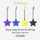 Star-Shaped AirTag Case Holder with Strap, 4 Colors Available