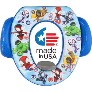 Spidey and His Amazing Friends "Team Up" Soft Potty Seat and Potty Training Seat - Soft Cushion, Baby Potty Training, Safe, Easy to Clean (13.5 inches x 13.5 inches)