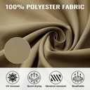 COWVIE 4-Panel 12' x 16' Gazebo Replacement Curtains, Patio Privacy Sidewalls with Double Zipper, Replacement for Outdoor Gazebo Canopy (Curtain Only)