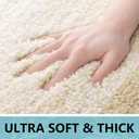 Arotive Microfiber Bathroom Rugs, Shaggy Soft and Absorbent Bath Rug, Non-Slip, Thick Plush Machine Washable Dry Bath Mats for Bathroom, Tub and Shower, 24x16, Light Beige, Rectangular
