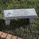Roman Joseph's Studio 6.25" Memorial Garden Bench  Outdoor Decorative Accent, Thoughtful Bereavement or Sympathy Gift